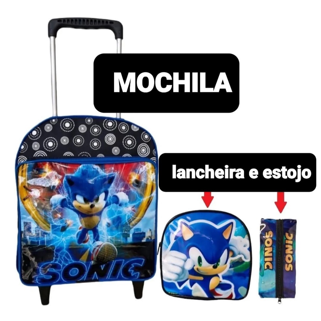 Sonic The Hedgehog lancheira para crianças