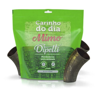 KIT 3 Mordedor Natural Mimo Chifre Recheável para Cães Dipetti - 3 unidades/pct