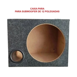 Caixa De Som Vazia P/ 1 Alto Falante De 12 Polegadas Subwoofer + Duto