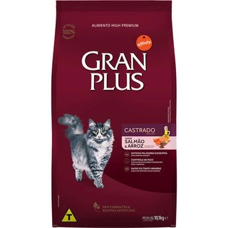 Gran plus granplus Gatos Castrados Salmão E Arroz - 10kg