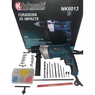 Furadeira E Parafusadeira De Impacto 820W Com Maleta e 26pcs