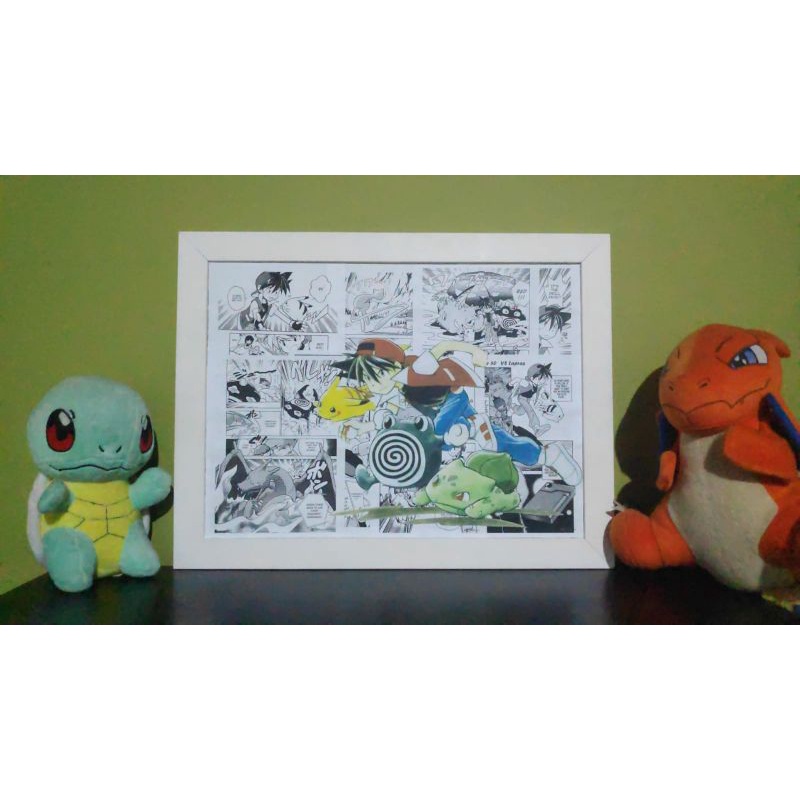 Quadro Todos Pokemon Da 1º Geração Com Moldura E Vidro A3