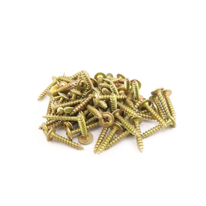 Parafuso Chipboard Flangeada Para Madeira 100 Peças - Escolha o tamanho - Jomarca