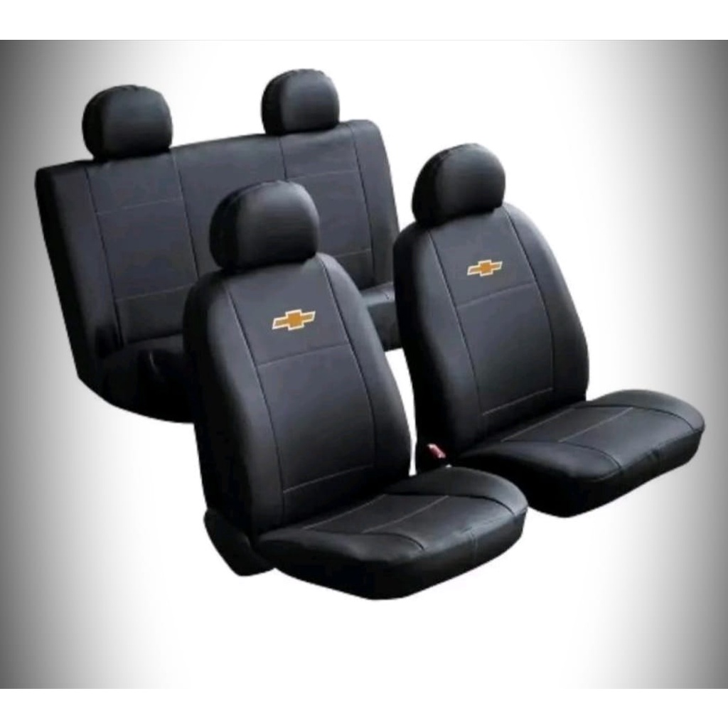 Leader Accessories Auto 2 Capas de couro pretas para assentos de
