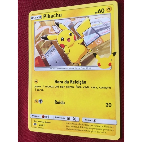 Abrimos R$ 60,00 em cartas pokémon McDonald's. Saiu Pikachu