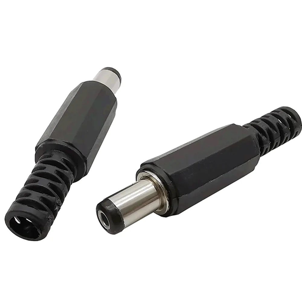 Conector P4 Macho Jack 2.1mm Com Rosca Para Eletrônicos Instrumentos ...