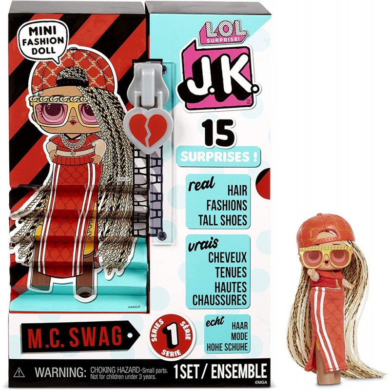 Boneca LOL Surprise Edição J.K MC Swag 15 Surpresas Série 1 Boneca LOL Surprise Edição J.K MC Swag 15 Surpresas Série 1