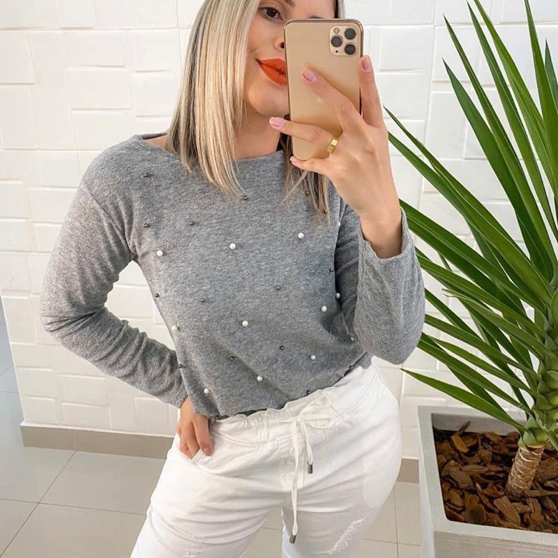 Blusa store feminina inverno