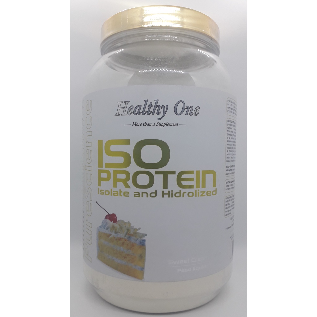 Iso Protein Whey Isolado E Hidrolizado Healthy One 900gr – sabor Baunilha