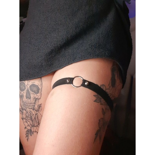Garter O.B Choker Chocker Perna Liga Coxa Egirl Punk Tumblr Gótico Gótica Rock Punk