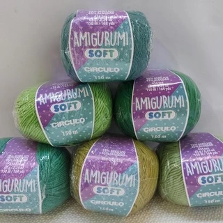Linha Amigurumi SOFT - cores ROXA e VERDE - 150mts