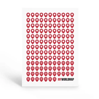 Adesivo de Pìns para Marcar Mapa Raspadinha, Mapa Brasil, Mapa Mundi, Mapa de Raspar, Mapa América do Sul, Mapa Pinar, Mapa Adesivo, Quadro Mapa Mundi, Mapa de Viagens - Cartela de Adesivo Pins Mapa Pinar