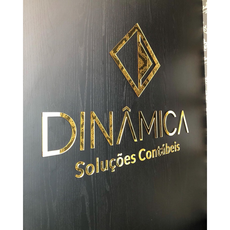 Logo em Acrílico Espelhado + Nome Cantinho do Café