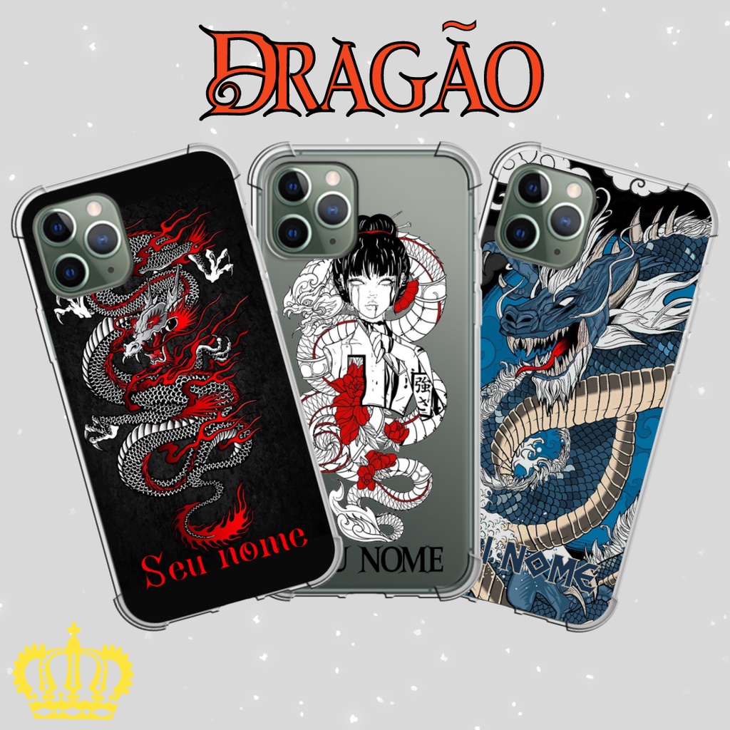 Capinha personalizada Dragão para todos os aparelhos Samsung/ Iphone/ Motorola/ Xiaomi/ LG