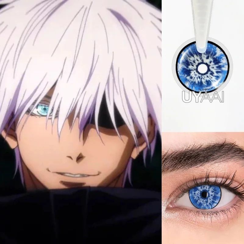 Lentes de contato Gojo Satoru cosplayer Jujutsu Kaisen | Shopee Brasil