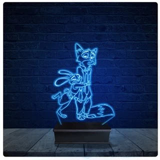 Luminária Led Acrilico Abajur - Disney Zootopia 01