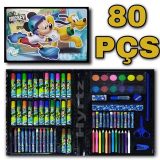 Estojo Maleta Escolar do Mickey Mouse / Canetinha / Lapis completo pra volta as aulas