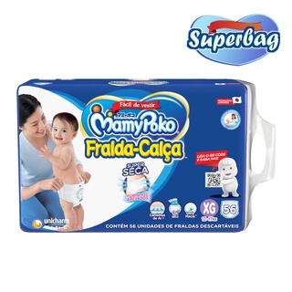 Super BAG FRALDA CALÇA Descartável Mamypoko  - XG - c/ 56 Unidades - Tecnologia Japonesa