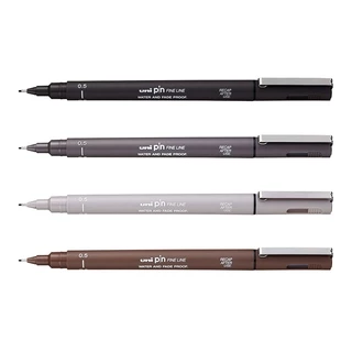 Caneta Nanquim Uni Pin Uni-ball 0.5 Kit C/ 4 Cores