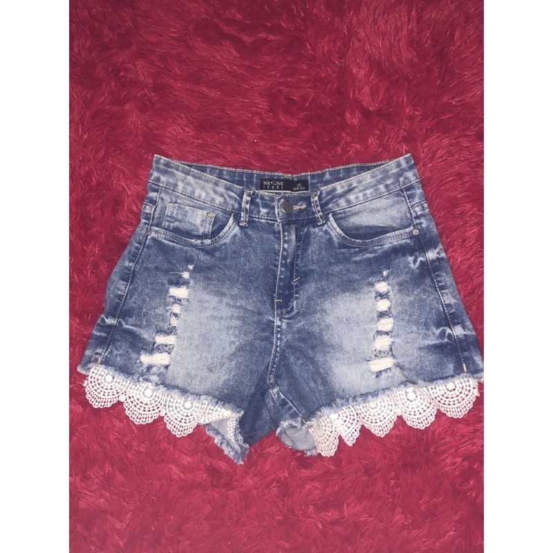 Renda em hot sale shorts jeans