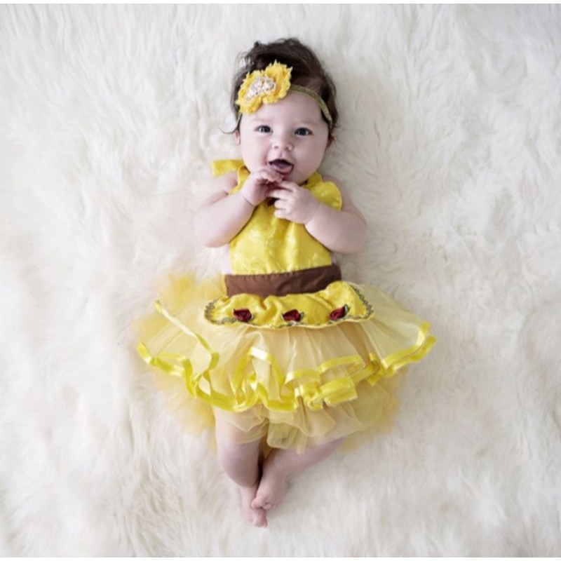 Vestido Bebê Princesa Bordado - Emfantasy