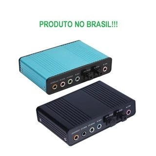 Placa De Audio Usb Externa 5.1 6 Canais Pc Audio Hd