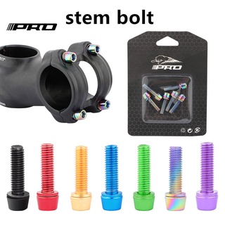 IIIPRO MTB Parafusos De Haste De Bicicleta Aço Inoxidável Revestidos De Titânio Coloridos M5 * 18MM 6pcs/Boxed
