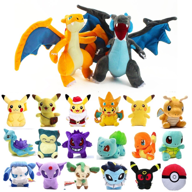 Original Pokemon Pikachu Stuff Plush Toy Charmander Squirtle Bulbasaur  Eevee Anime Stuffed Plushie Brinquedos Peluche Bonecas Presente De  Aniversário Para Crianças Menina - Escorrega o Preço