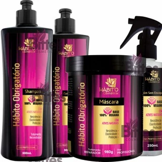 Kit Hábito Obrigatório Vegano Ativos Naturais Hábito Cosméticos