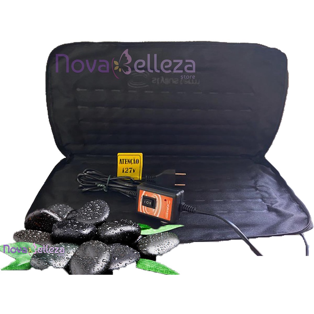 Kit Para Massagem Com Pedras Quentes Vulc Nicas E Bolsa Aquecedora Novabelleza Shopee Brasil