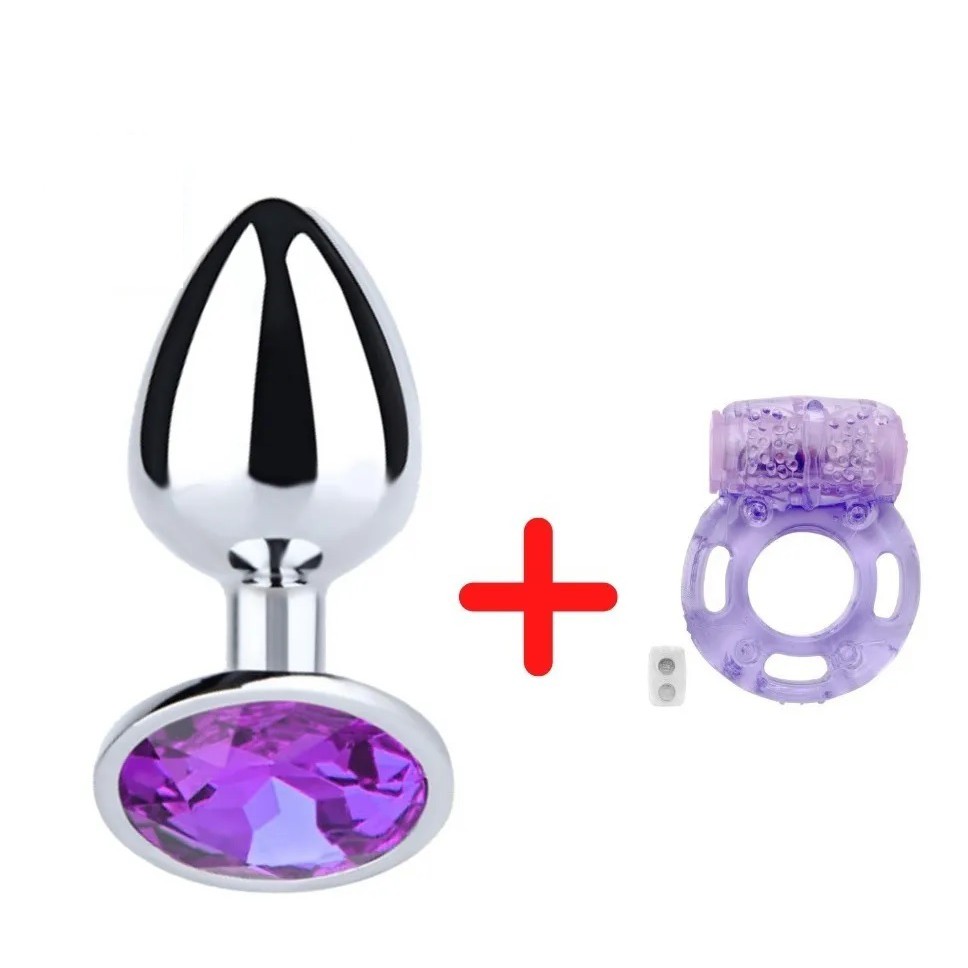 Kit anel peniano com vibro + plug anal - Sex Shop | Shopee Brasil