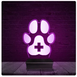 Luminária e Abajur Acrílico Led - Clínica Veterinária Pet