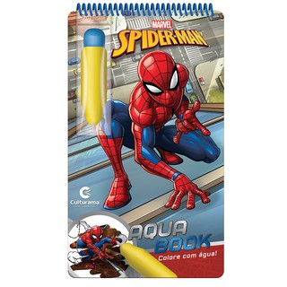 Aquabook Homem Aranha Disney Pinta Com Água Livro Capa Dura Infantil