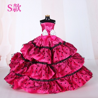 Saia Roupas Barbie Doll, Grade Rosa, Vestido, Chapéu, Pulseira, Sapatos,  Colar, 30cm, 1/6, Xinyi, FR, ST