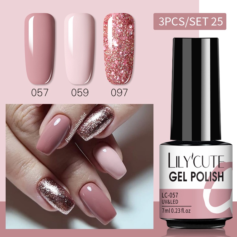 LILYCUTE Conjunto de esmalte de unhas em gel pastel, 12 cores