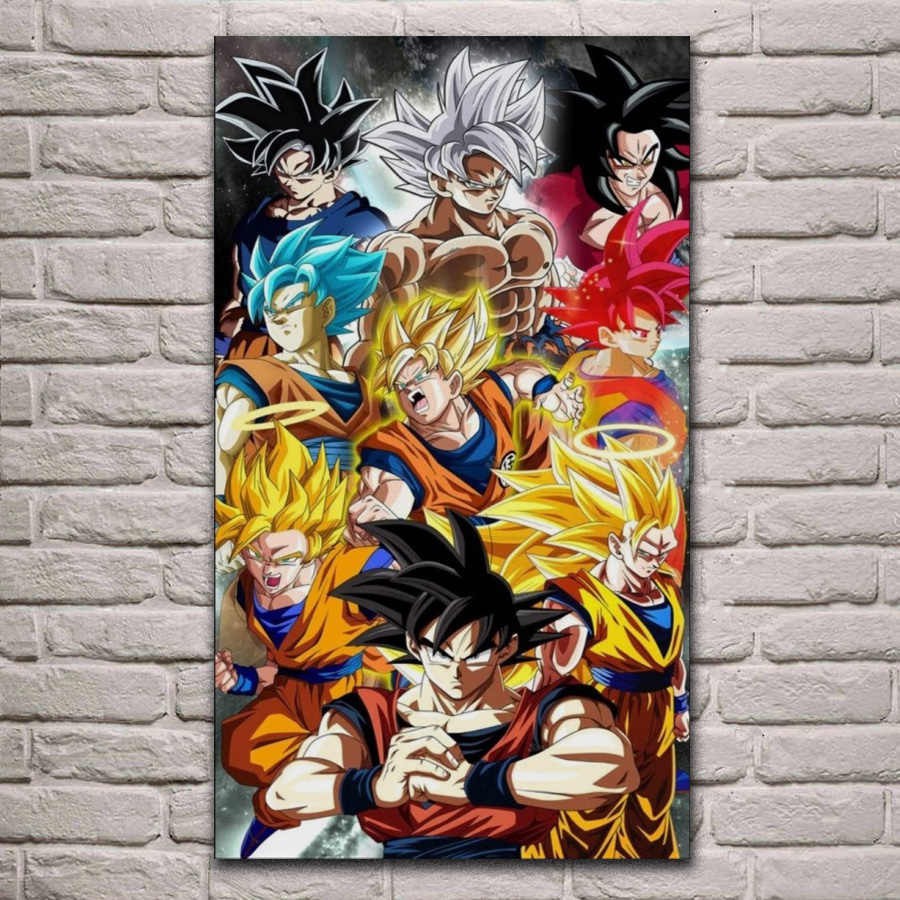 Quadro desenho goku  Compre Produtos Personalizados no Elo7