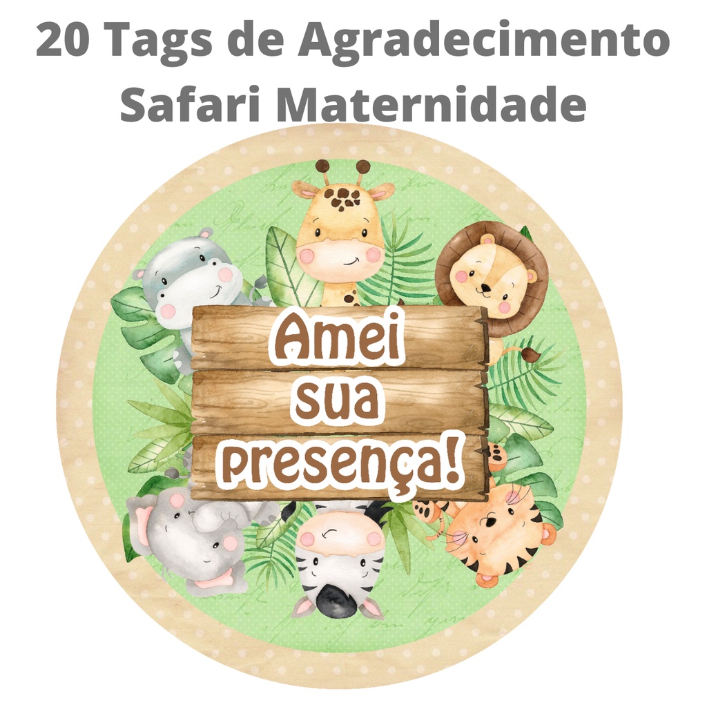 tag safari baby agradecimento