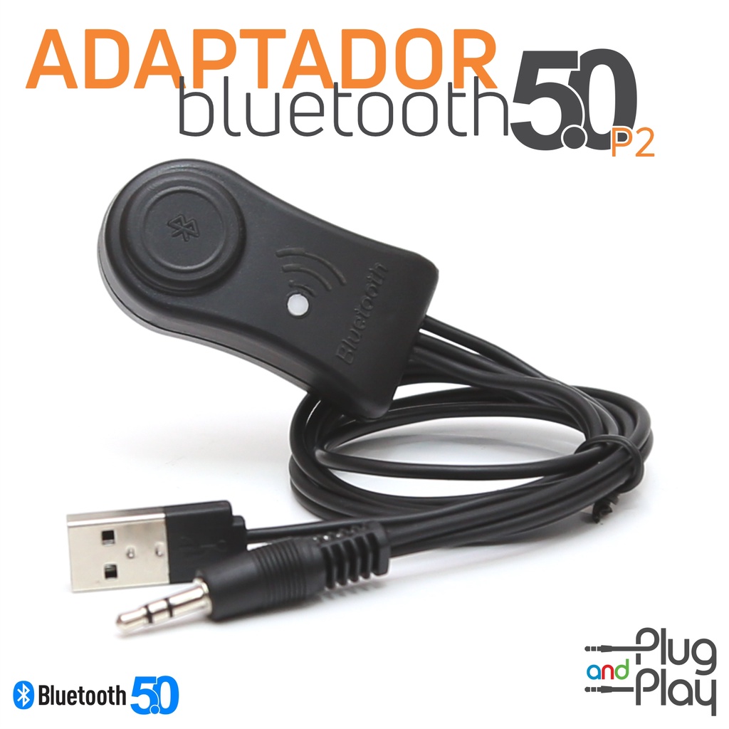 Adaptador receptor bluetooth usb p2 5 0 carro e residencial corre que