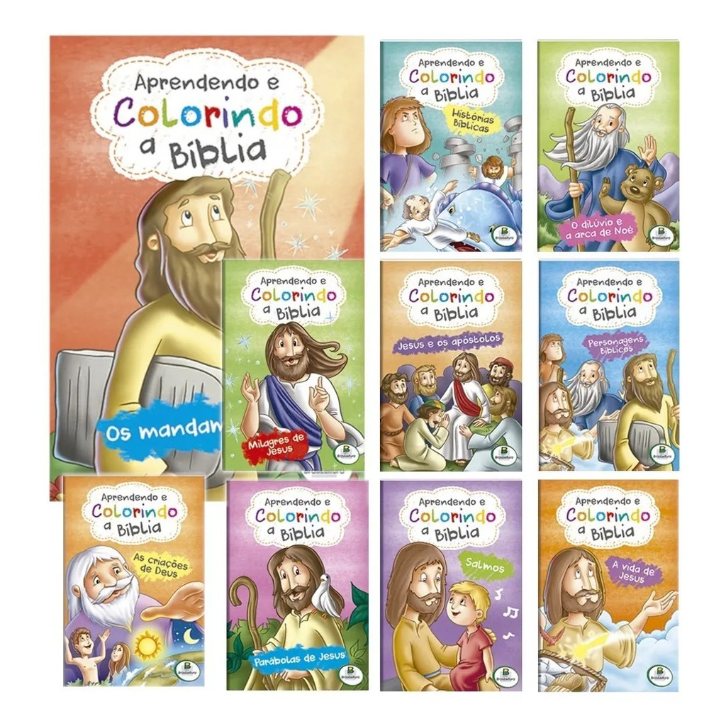 LIVRO COLORINDO HISTORIAS DA BIBLIA - Colortec Papelaria - Material Escolar  Online