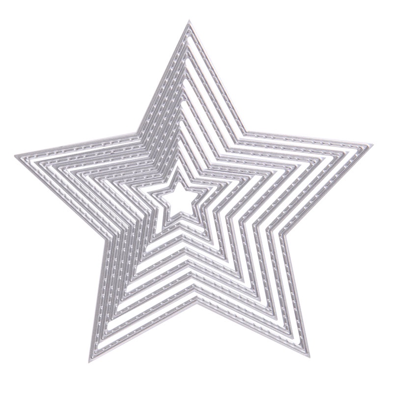 BTF Estrelas Metal DIY Corte Morre Stencil Scrapbook Cartão Álbum Papel ...
