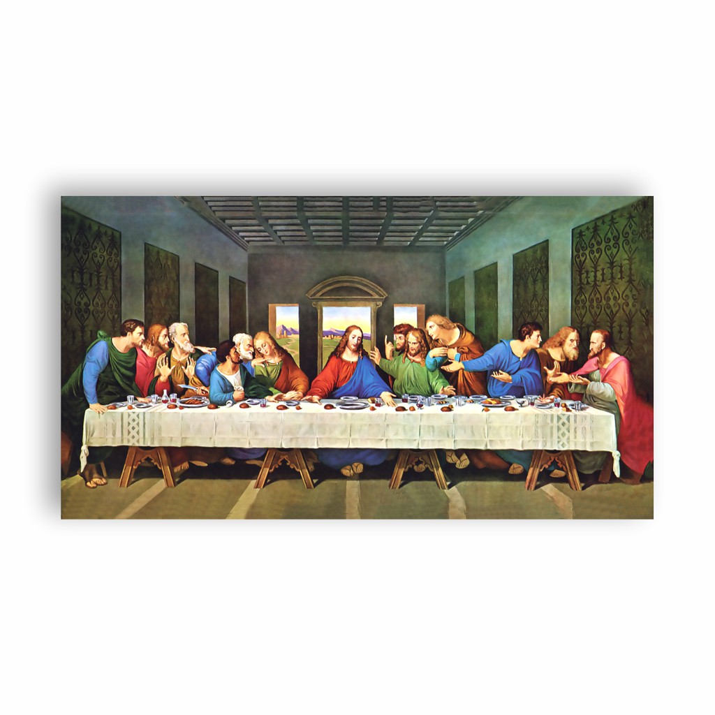 Santa Ceia Jesus Vintage Religioso Última Ceia Leonardo Da Vinci Quadro Canvas