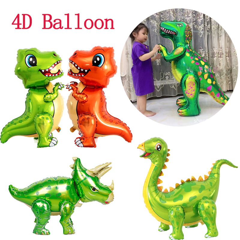 Mini Dinossauro Animal De desenho animado, balões Festa de Aniversário  Decor Kids Feliz Aniversário Festa dinossauro Tyrannosaurus Rex Baloons  Brinquedos de Aniversário
