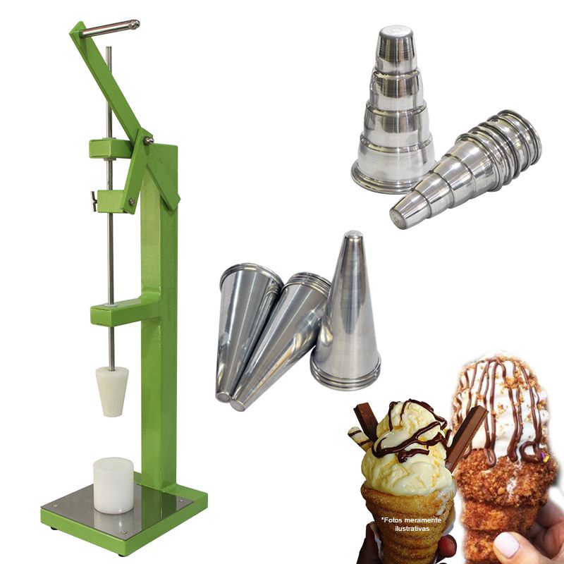 Kit N.01 Equipamento Cone Churros Modeladora E Cones