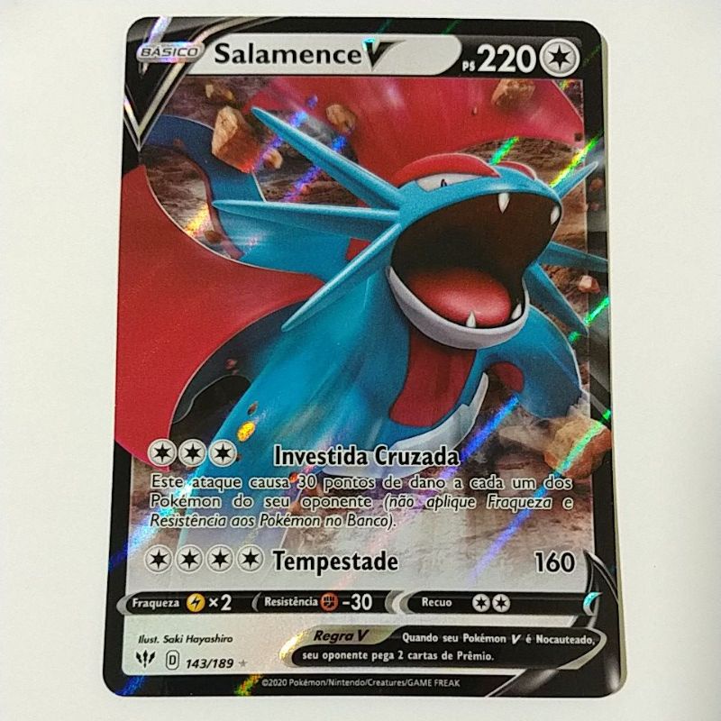 Carta Pokémon Salamence Vmax Escuridão Incandescente