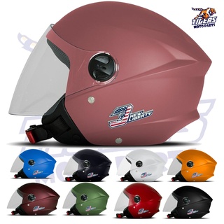 Capacete Aberto Moto ProTork New Liberty Three 3 Elite Viseira Fumê  Masculino Feminino Universal - Vermelho