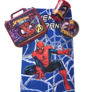 Lancheira térmica infantil Homem Aranha preta, Marvel