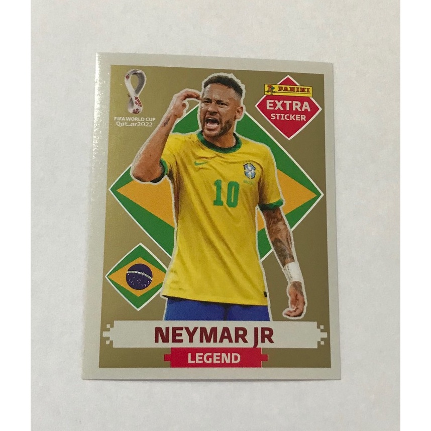 Figurinha Extra do Neymar Jr. Ouro Legend da Copa do Mundo do Qatar 2022 -  Item de Coleção Original Panini