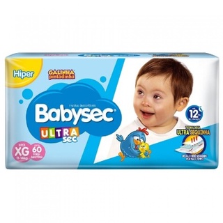 Fralda Babysec Galinha Pintadinha Ultrasec Xg 2x60 Unids