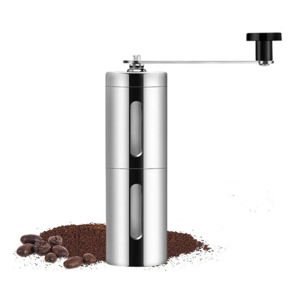 Moedor De Graos P/ Cafe Manual Em Inox C/ Ajuste De Moagem