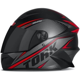 Capacete Fechado Pro Tork R8 Air Fosco Viseira Fume Vermelho Tamanhos 56 58 60
